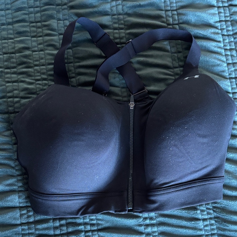 Under Armour Black Zipper Sports Bra